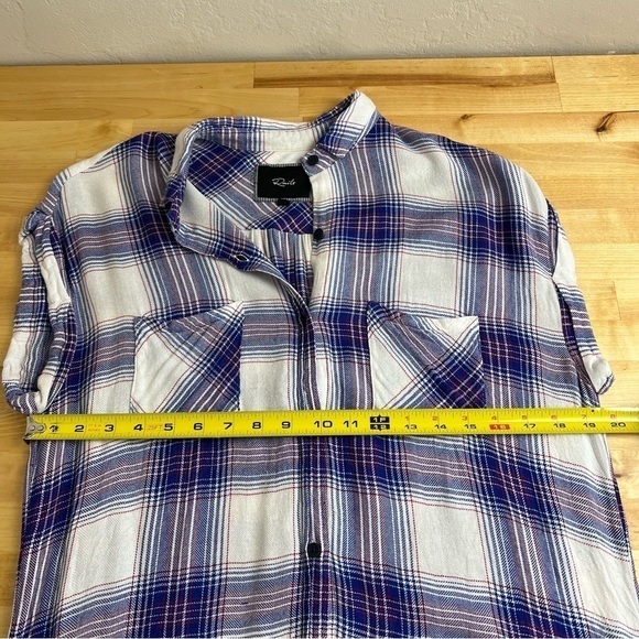 Rails White Plaid Flannel Sleeveless Button Down Shirt Women's Size Extra Small‎ - Picture 15 of 16